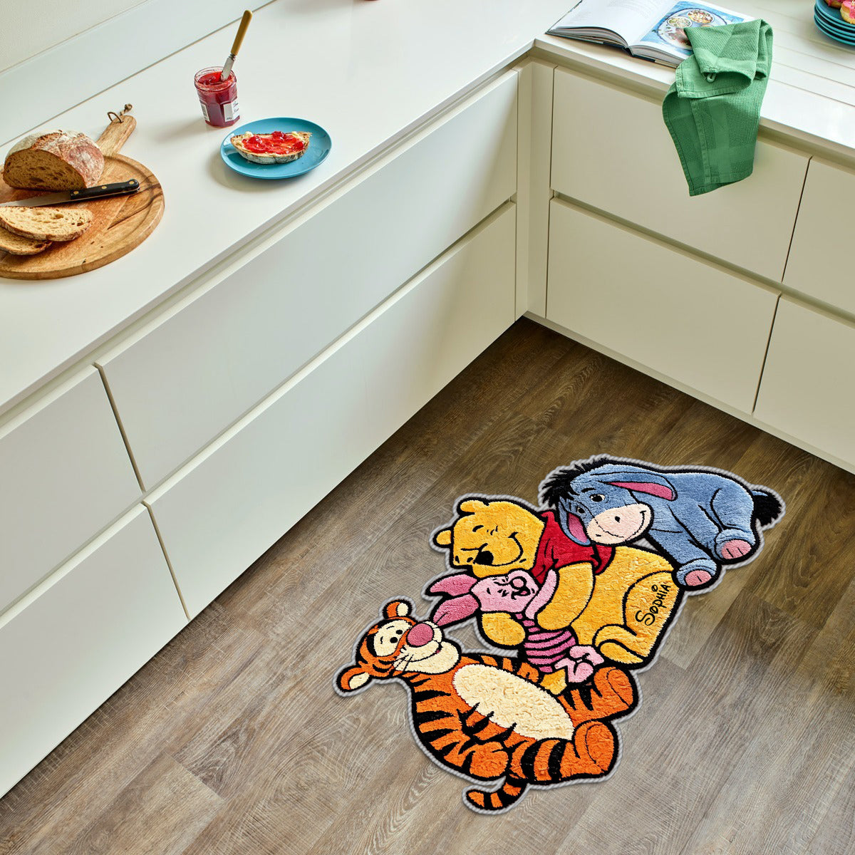 Friends - Personalized Yellow Bear Non-Slip Tufted Rug
