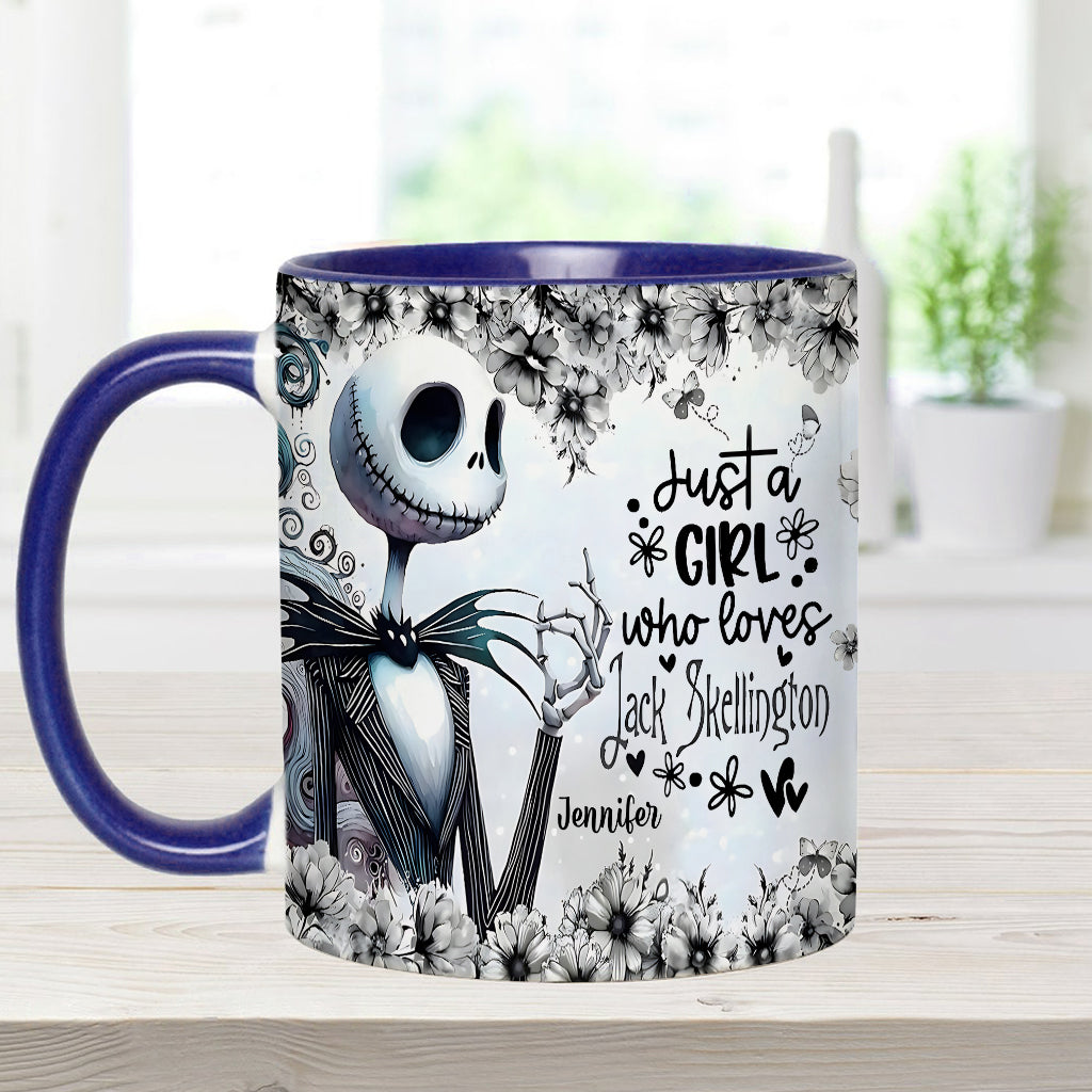 Just A Girl Who Loves Nightmare - Personalized Nightmare Accent Mug