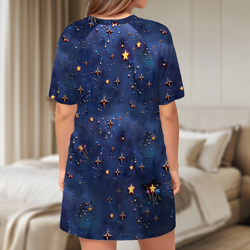 Best Grandma Ever - Personalized Mouse Sleep T-shirt Dress