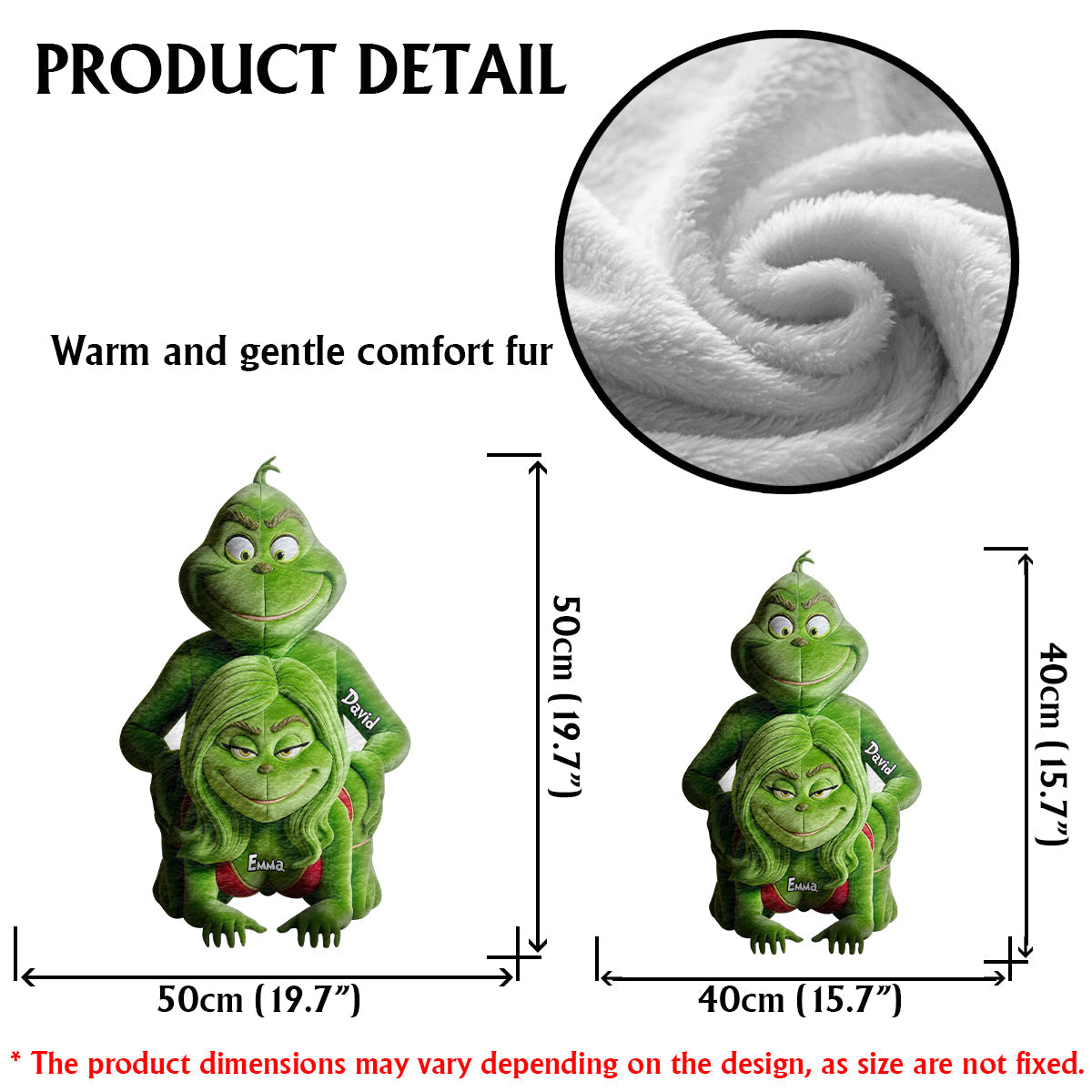 Funny Gift For Couple - Personalized Stole Christmas Faux Fur Shaped Pillow