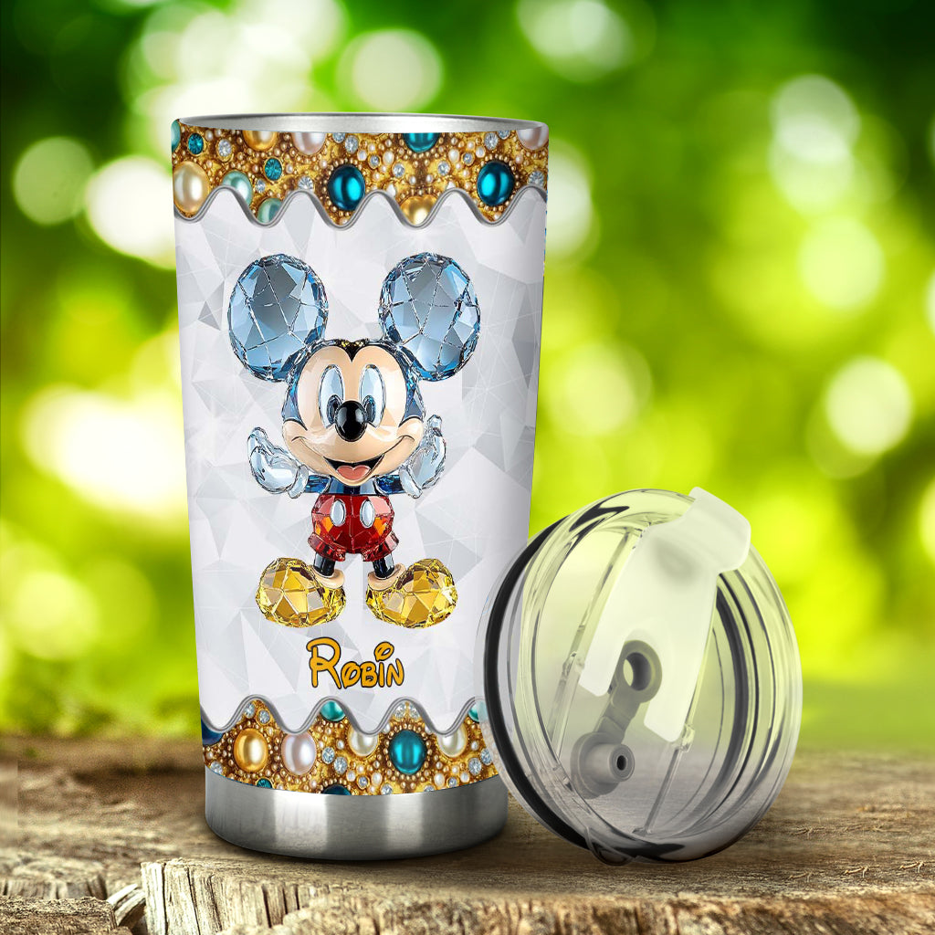 Pink And Blue Ohana - Personalized Ohana Tumbler