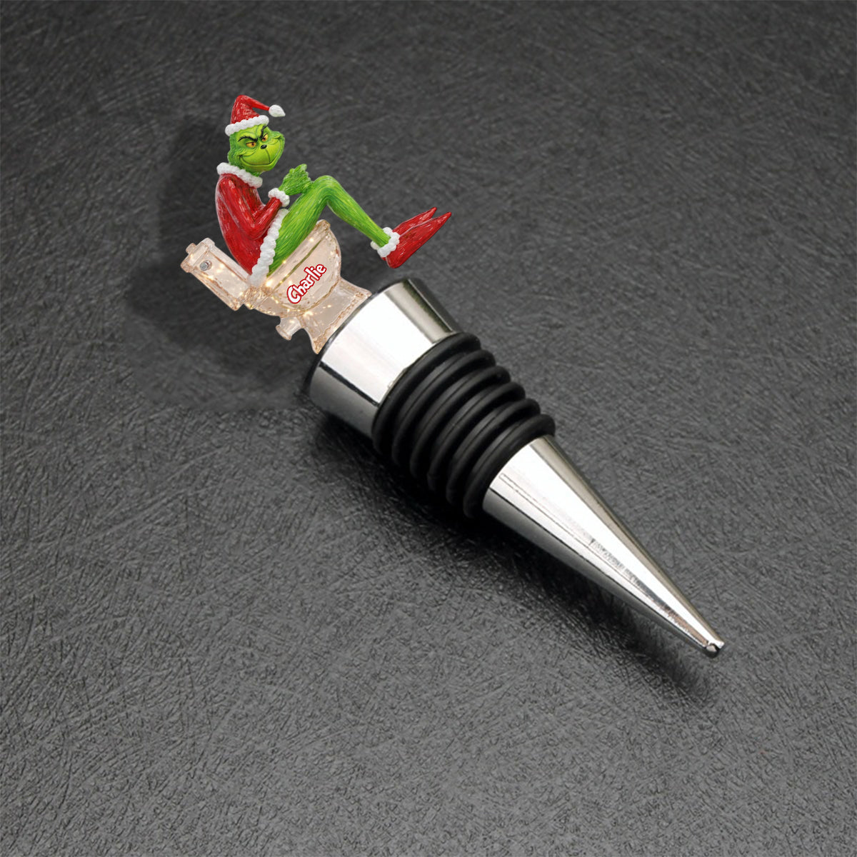 Grinchmas Pooping - Personalized Stole Christmas Bottle Stopper