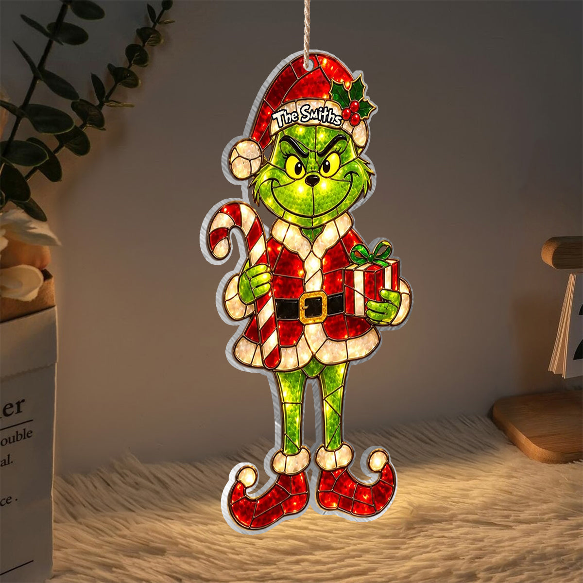 Merry Grinchmas - Personalized Stole Christmas LED Light Acrylic Sign