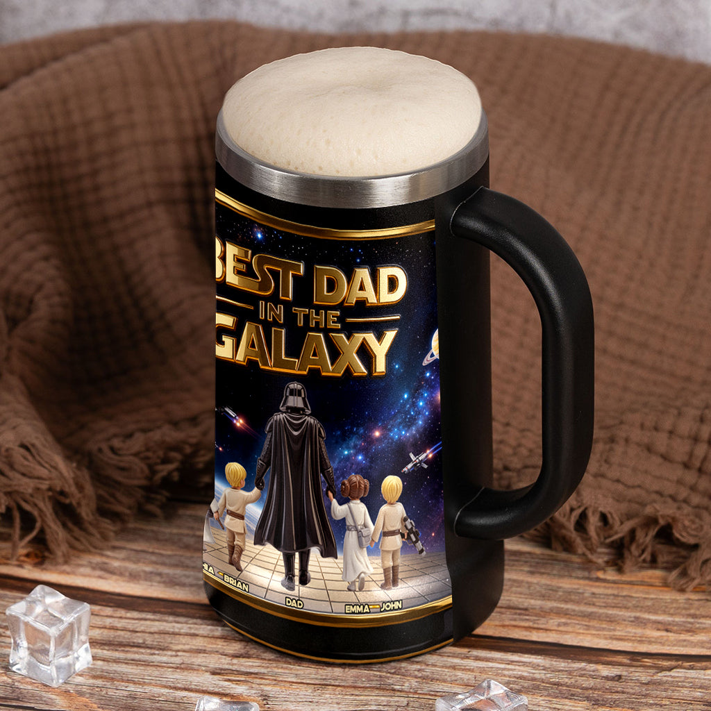 Best Dad In The Galaxy - Personalized The Force Beer Stein