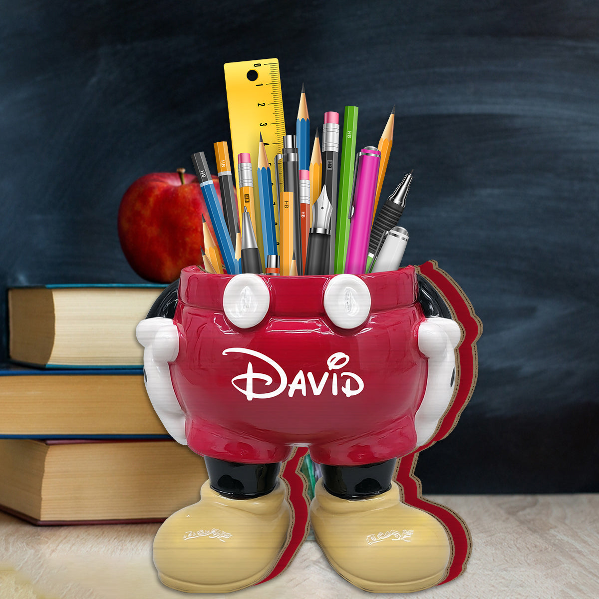 Cute Mouse - Personalized Mouse Wooden Pen Holder