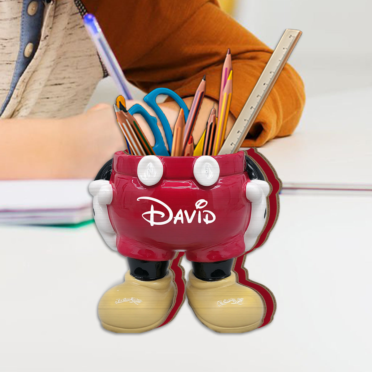 Cute Mouse - Personalized Mouse Wooden Pen Holder