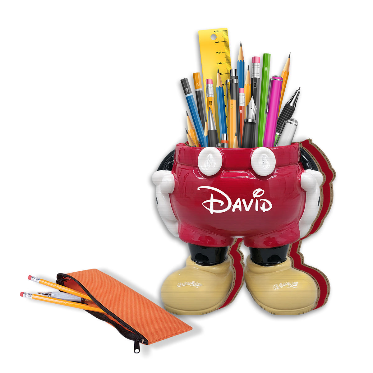 Cute Mouse - Personalized Mouse Wooden Pen Holder