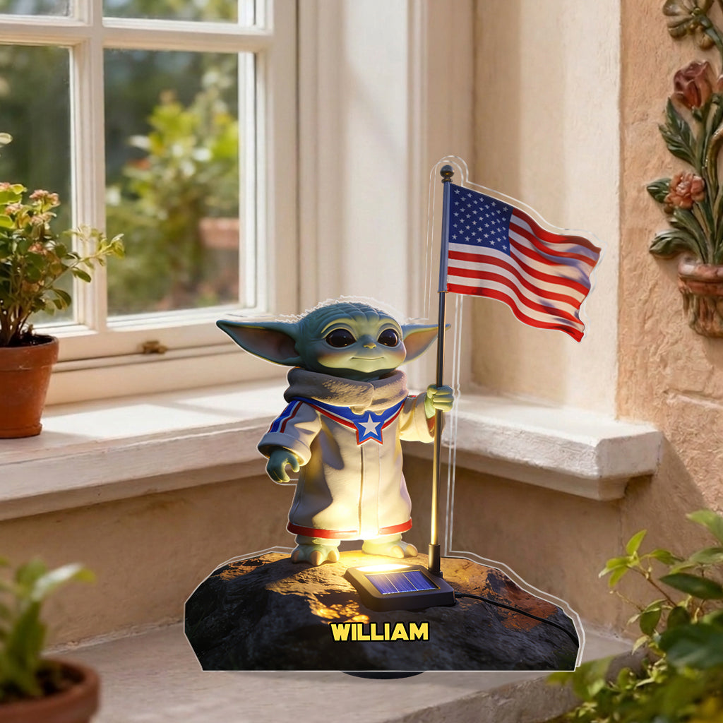 May The 250th Be With You - Personalized The Force Solar Acrylic Light