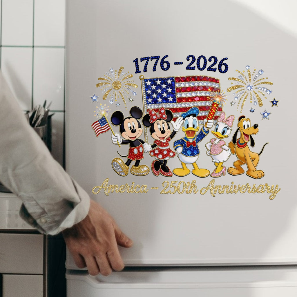 USA 250th Anniversary - Mouse Decal Die Cut
