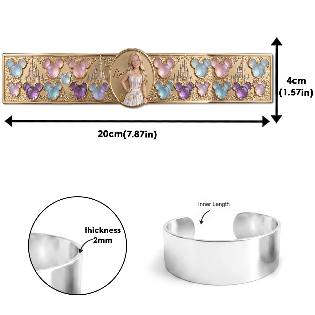 Magical Trip - Personalized Dream Trip Shaped Cuff Bracelet