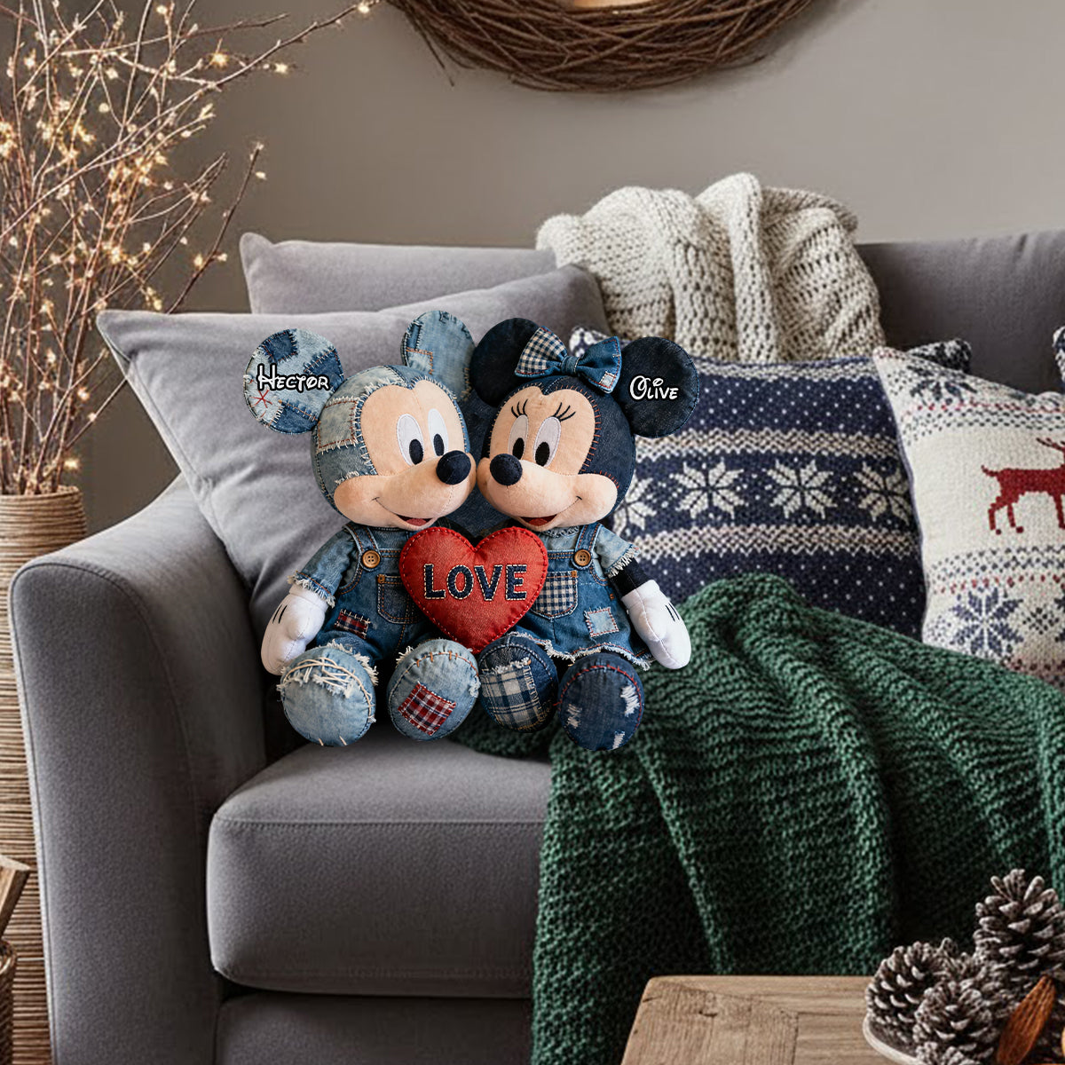 Perfect Gift For Couple - Personalized Mouse Faux Fur Shaped Pillow