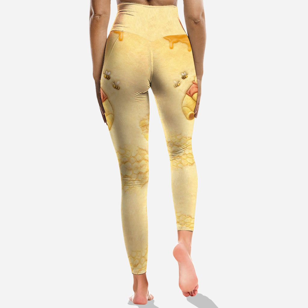 100 Years Of Wonder - Personalized Yellow Bear Hoodie and Leggings