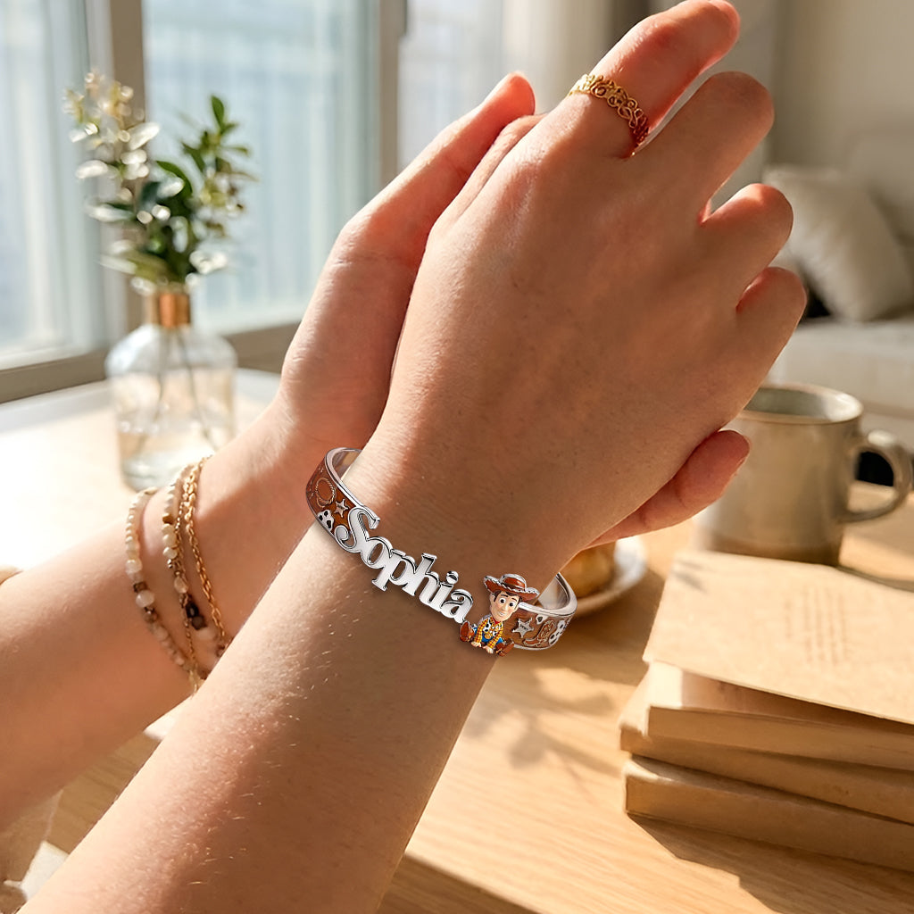 Cartoon Character Toy - Personalized Movie For Kids Shaped Cuff Bracelet