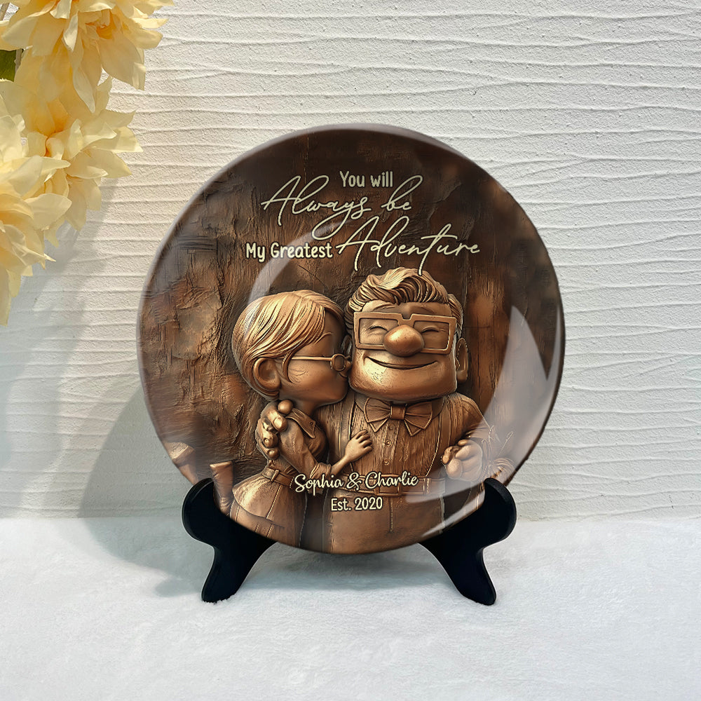 My Greatest Adventure - Personalized Mouse Ceramic Round Plate
