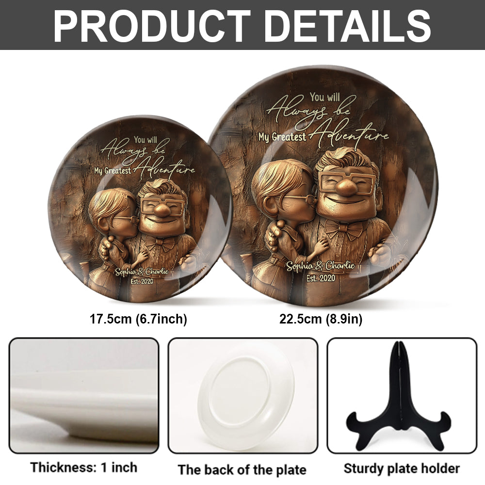 My Greatest Adventure - Personalized Mouse Ceramic Round Plate