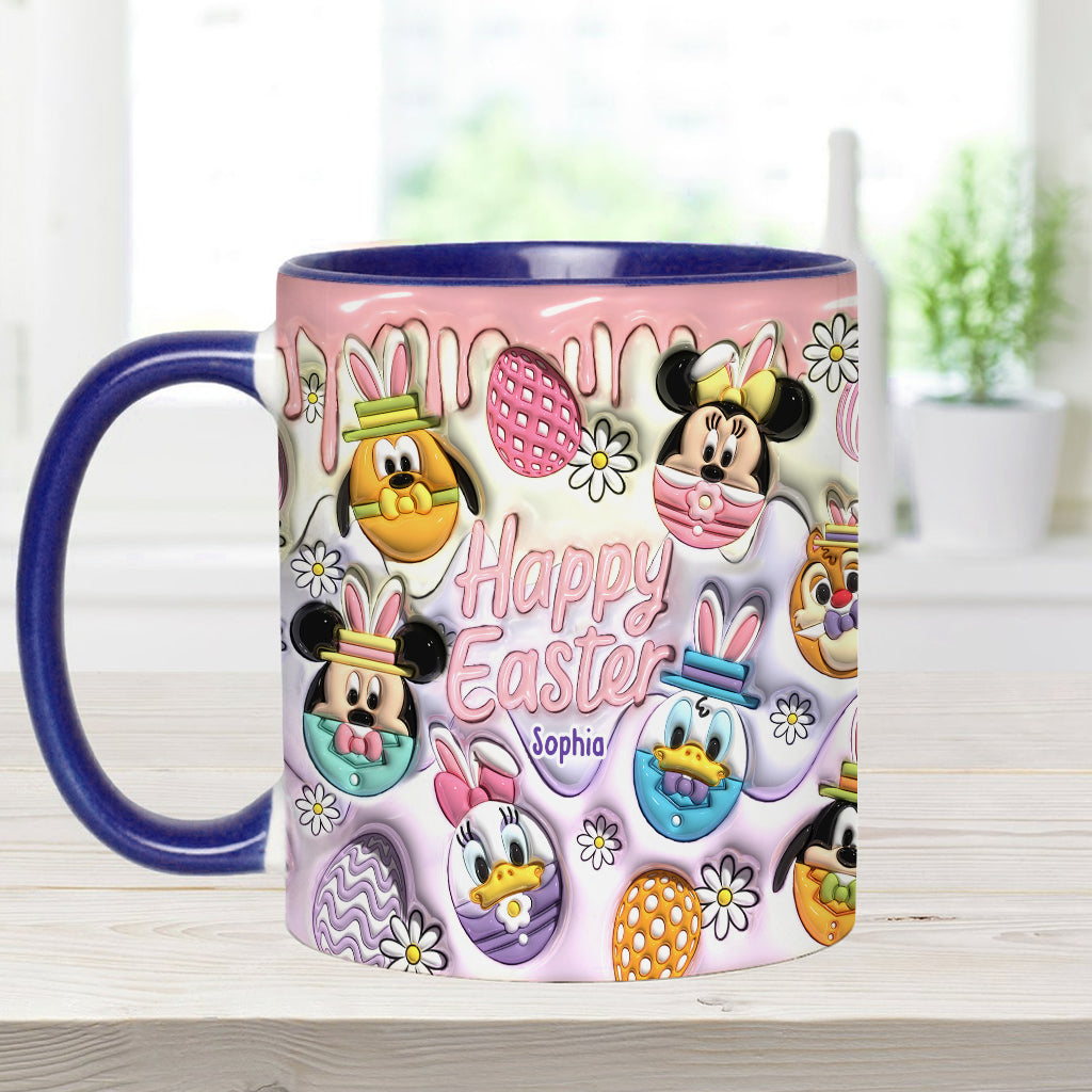 Happy Easter - Personalized Mouse Accent Mug