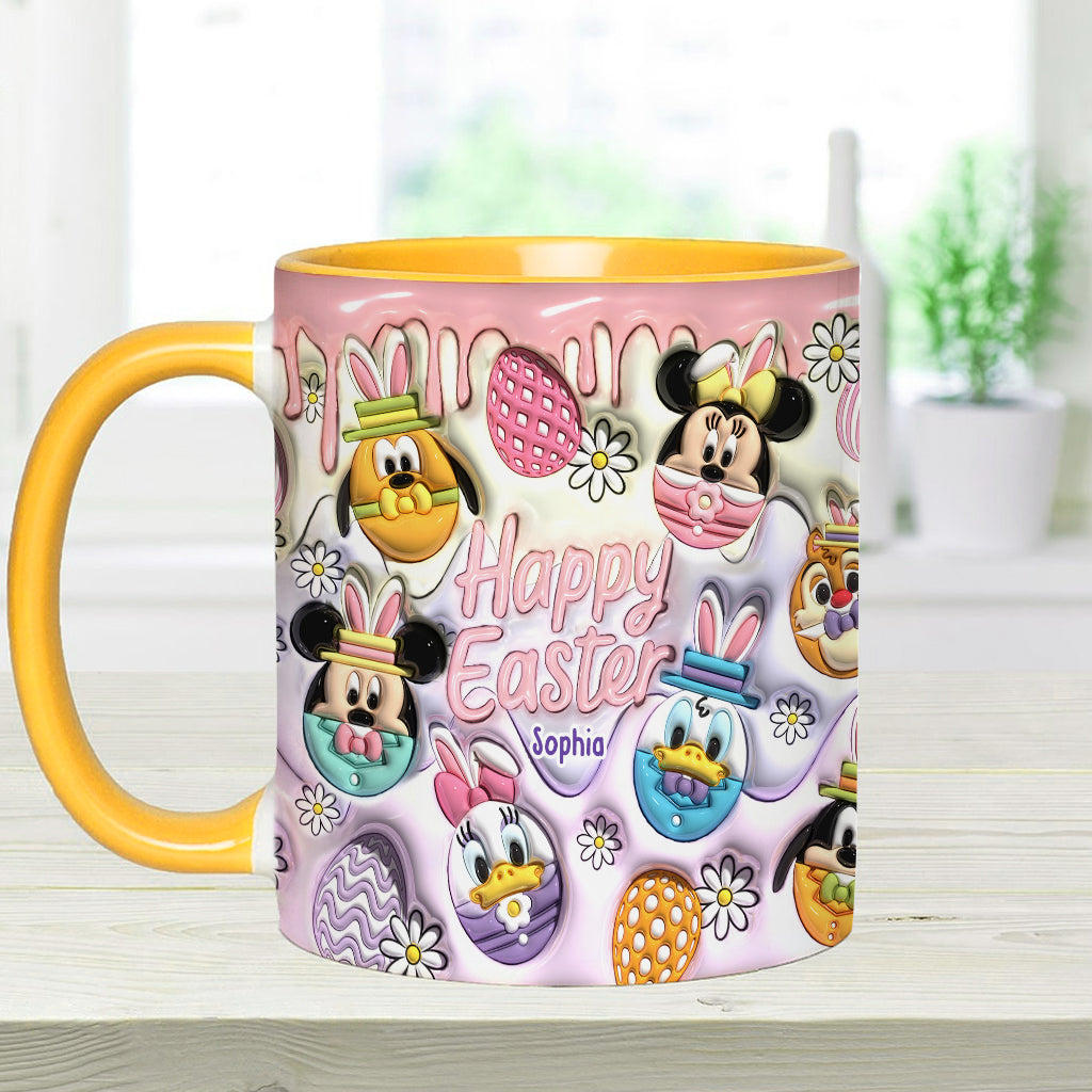 Happy Easter - Personalized Mouse Accent Mug
