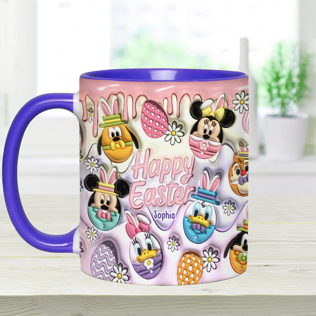 Happy Easter - Personalized Mouse Accent Mug