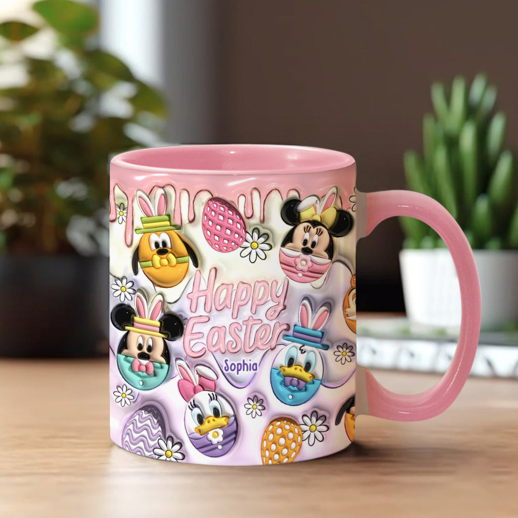 Happy Easter - Personalized Mouse Accent Mug