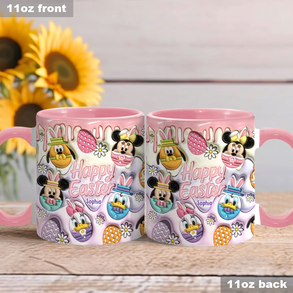 Happy Easter - Personalized Mouse Accent Mug