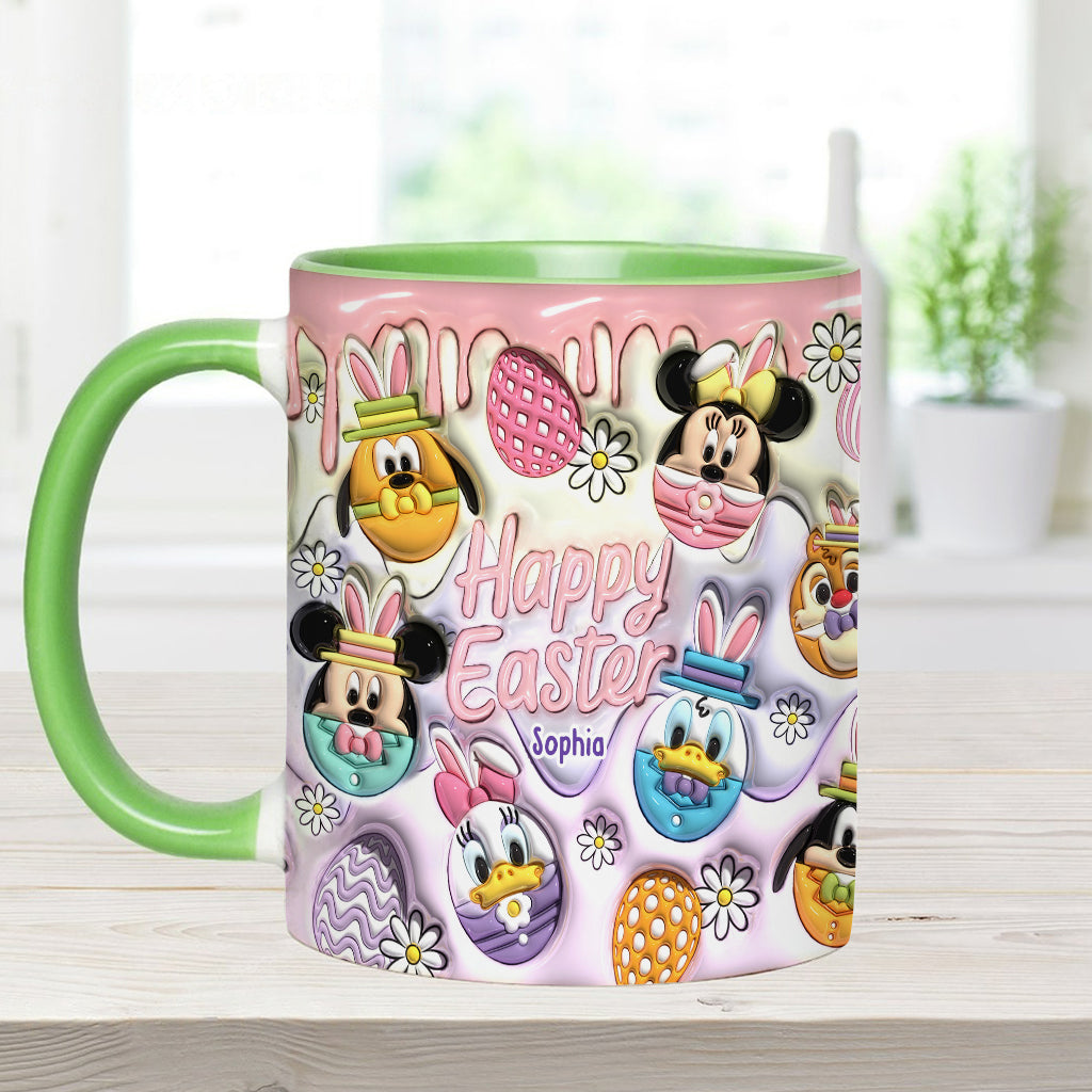 Happy Easter - Personalized Mouse Accent Mug