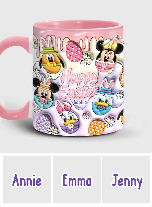 Happy Easter - Personalized Mouse Accent Mug