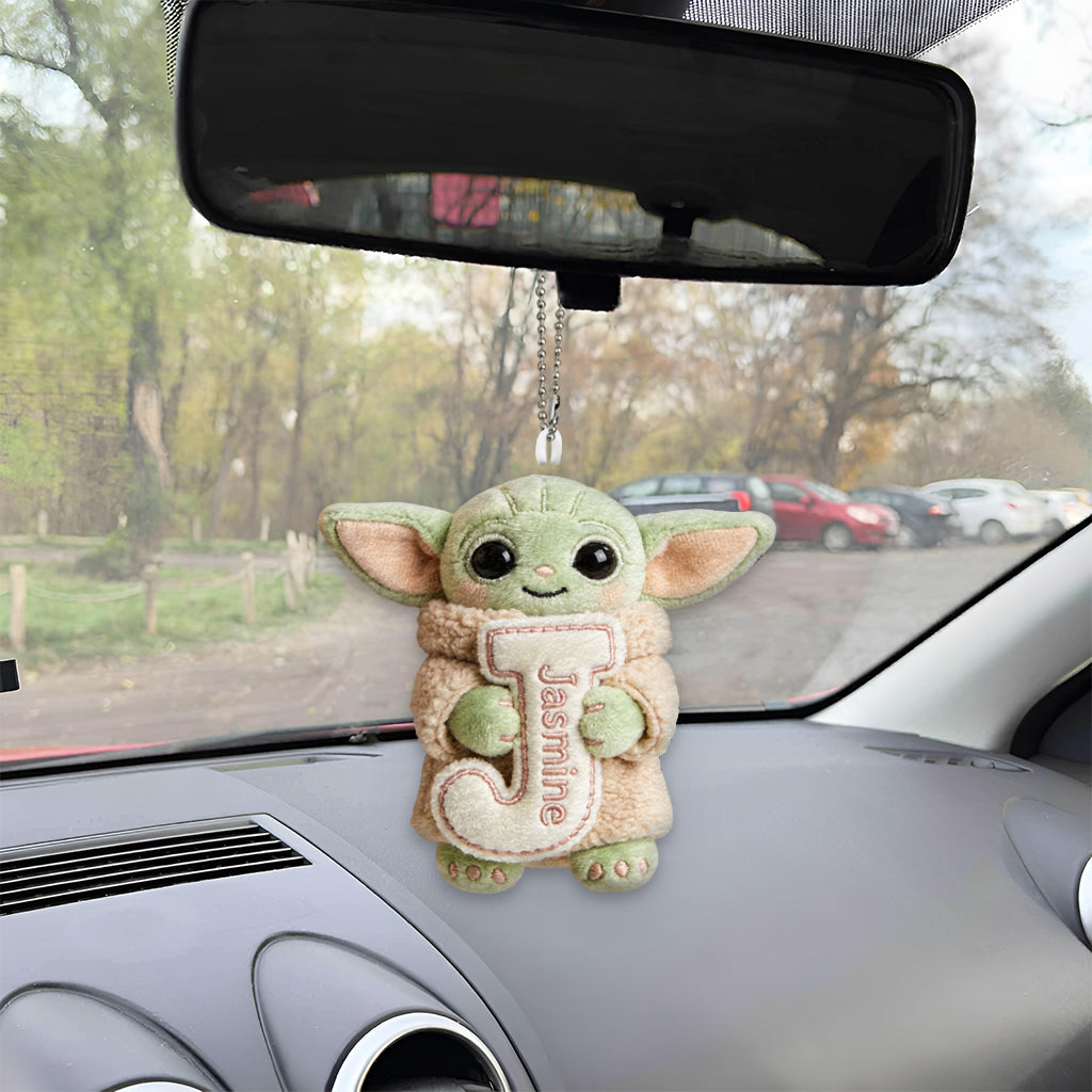 Cute Initial Letter Summer Vibe - Personalized The Force Plush Keychain