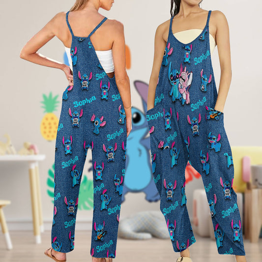 Ohana - Personalized Ohana Loose-Fit Overalls/ Rompers