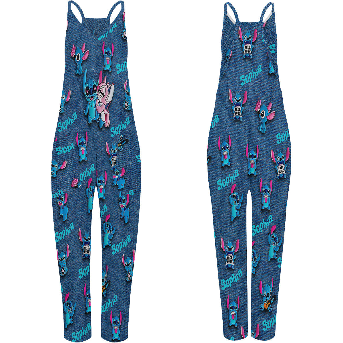 Ohana - Personalized Ohana Loose-Fit Overalls/ Rompers