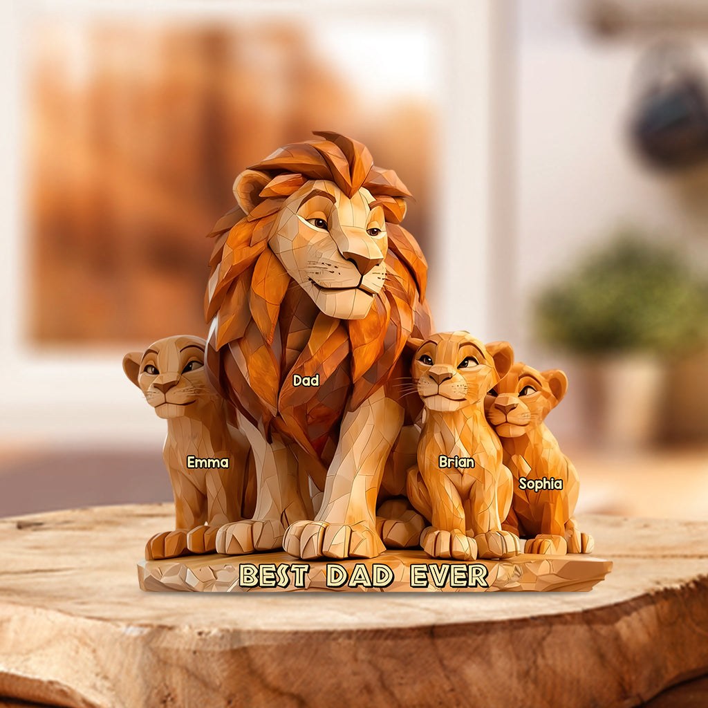 Best Dad Ever - Personalized Father Custom Shaped Acrylic Plaque