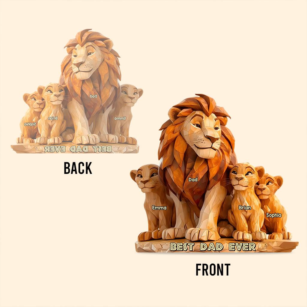 Best Dad Ever - Personalized Father Custom Shaped Acrylic Plaque