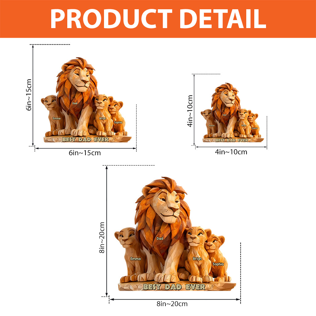 Best Dad Ever - Personalized Father Custom Shaped Acrylic Plaque