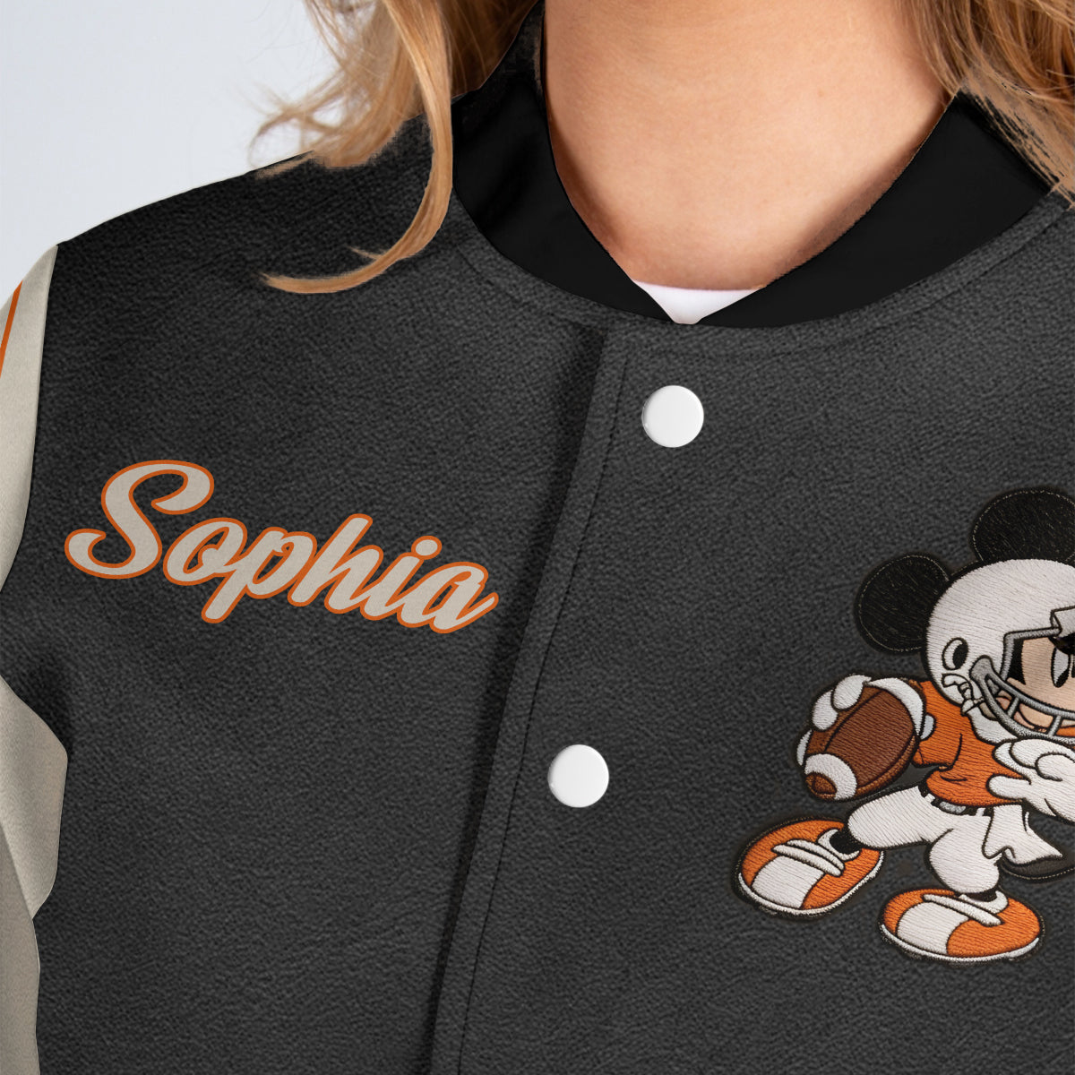 Run The Dang Ball - Personalized Football Varsity Jacket