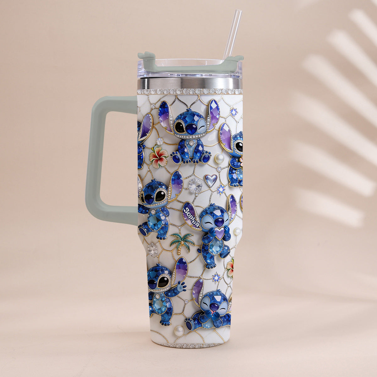 Ohana Means Family - Personalized Ohana Tumbler With Handle