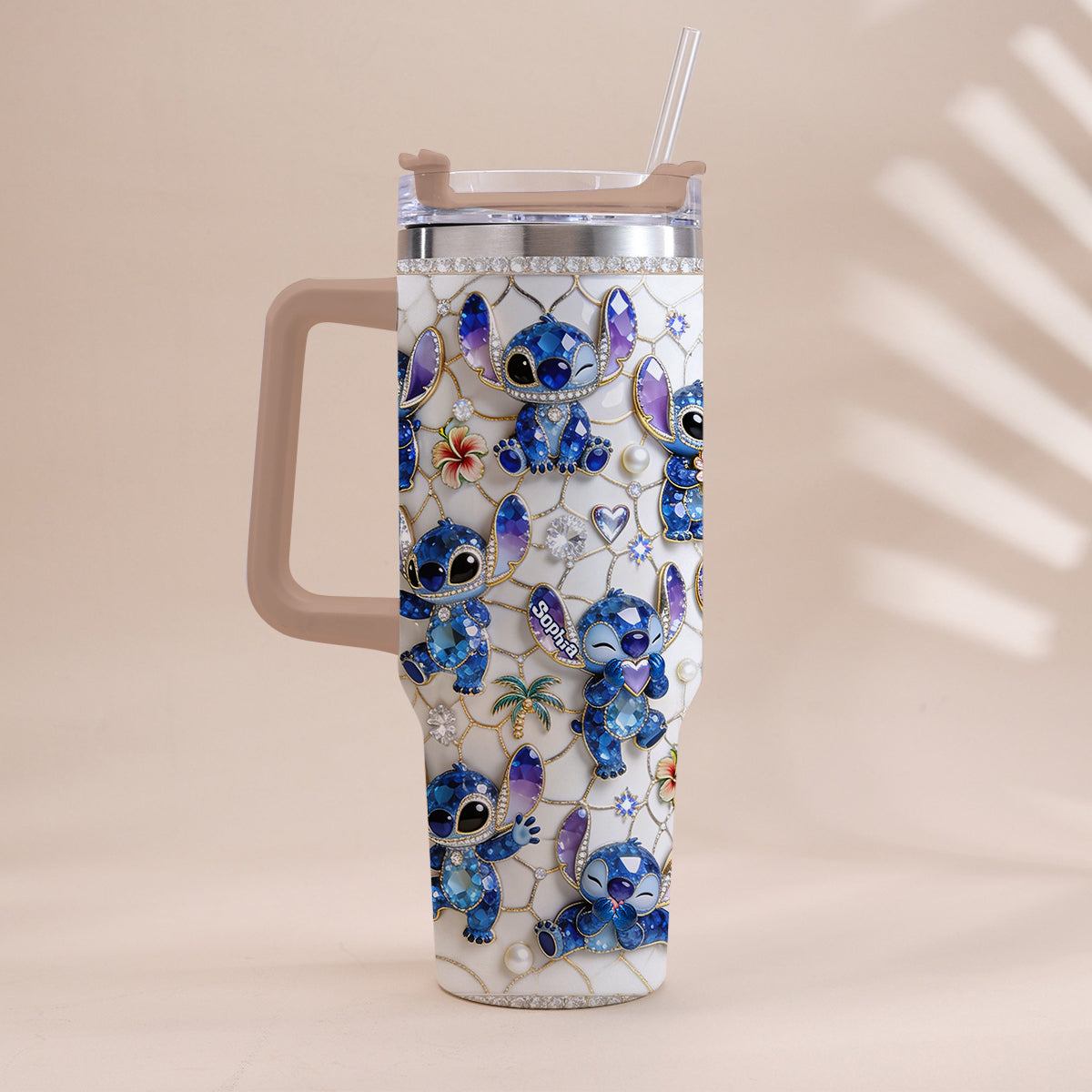 Ohana Means Family - Personalized Ohana Tumbler With Handle