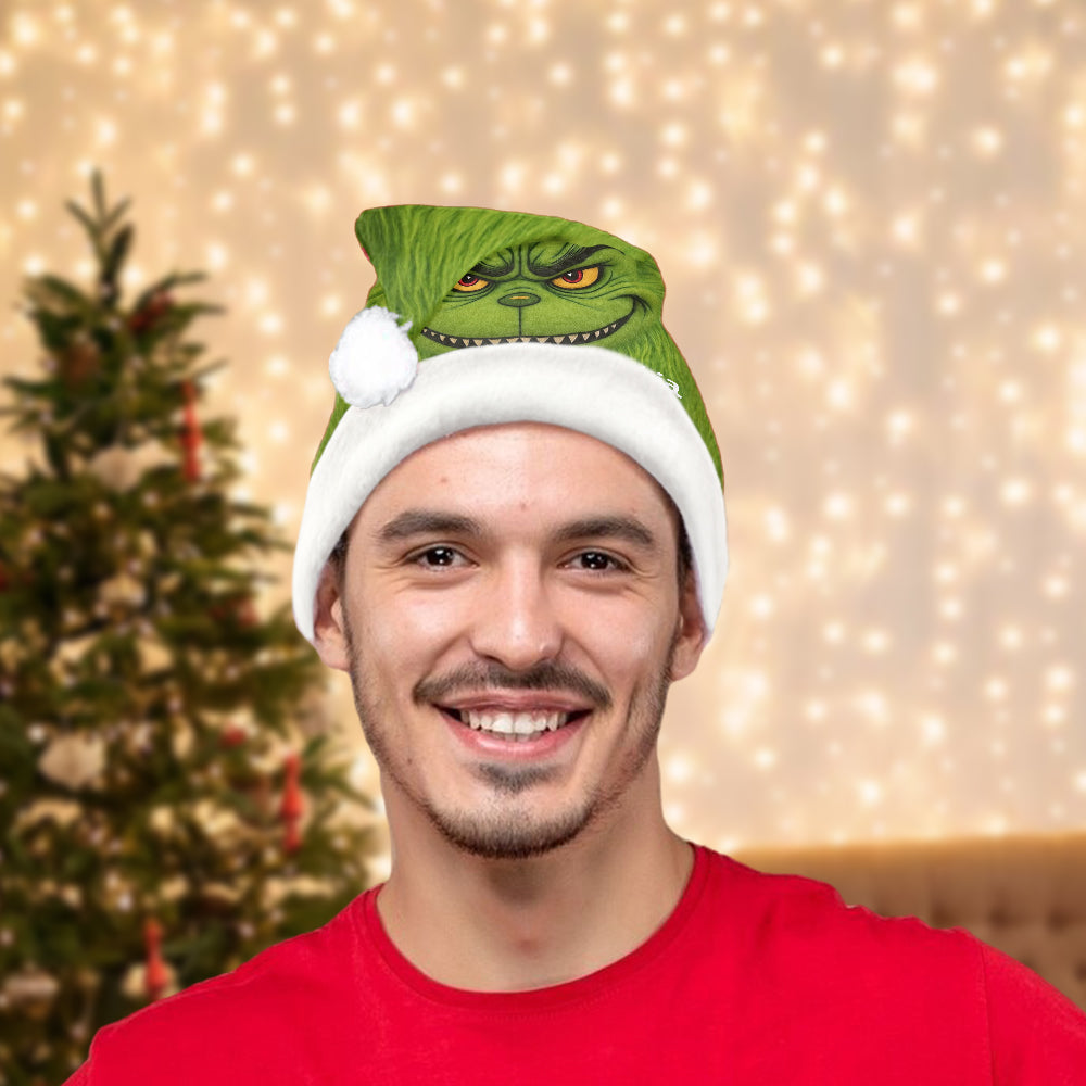 Green Monster Christmas Movie - Personalized Stole Christmas Santa Claus Hat
