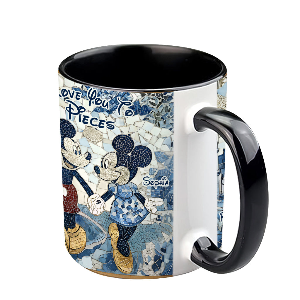 I Love You To Pieces - Personalized Mouse Accent Mug
