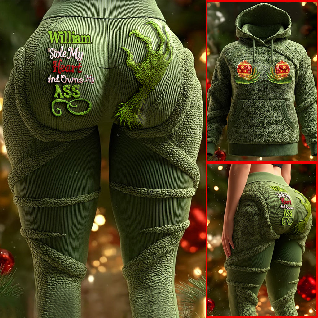 Stole My Heart - Personalized Stole Christmas Leggings