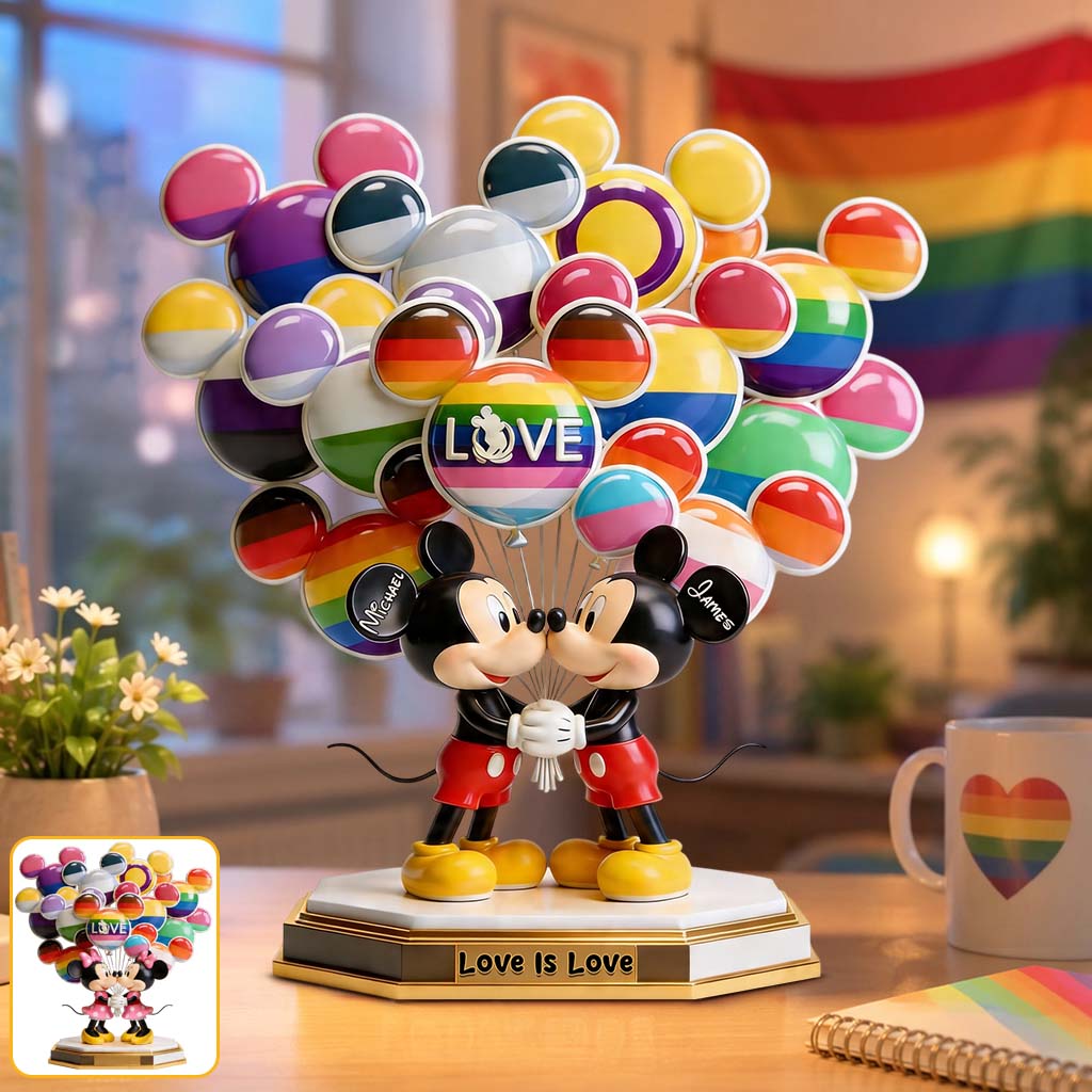 Love Is Love - Personalized LGBT Support Custom Shaped Acrylic Plaque