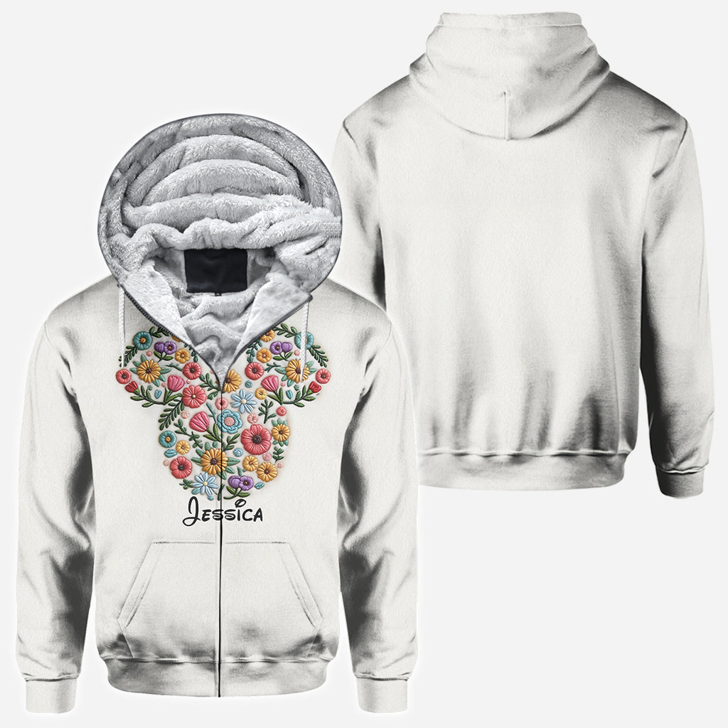 Floral Mouse Ears - Personalized Mouse All Over Shirt