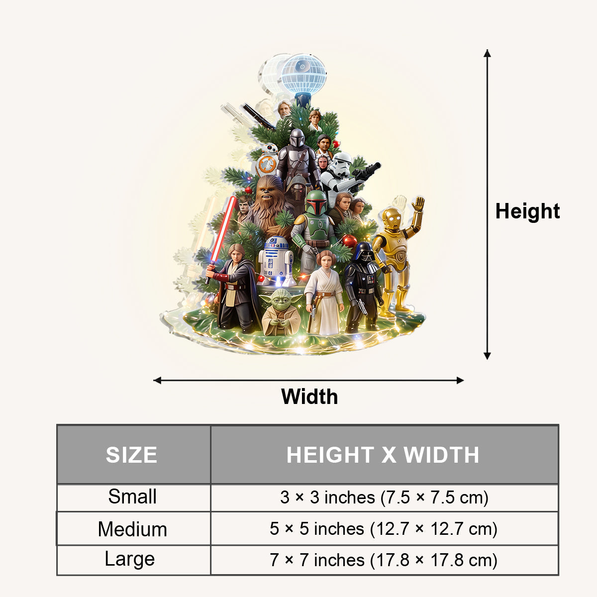 Dashing Through The Snow - Personalized The Force LED Light Ceramic Pot