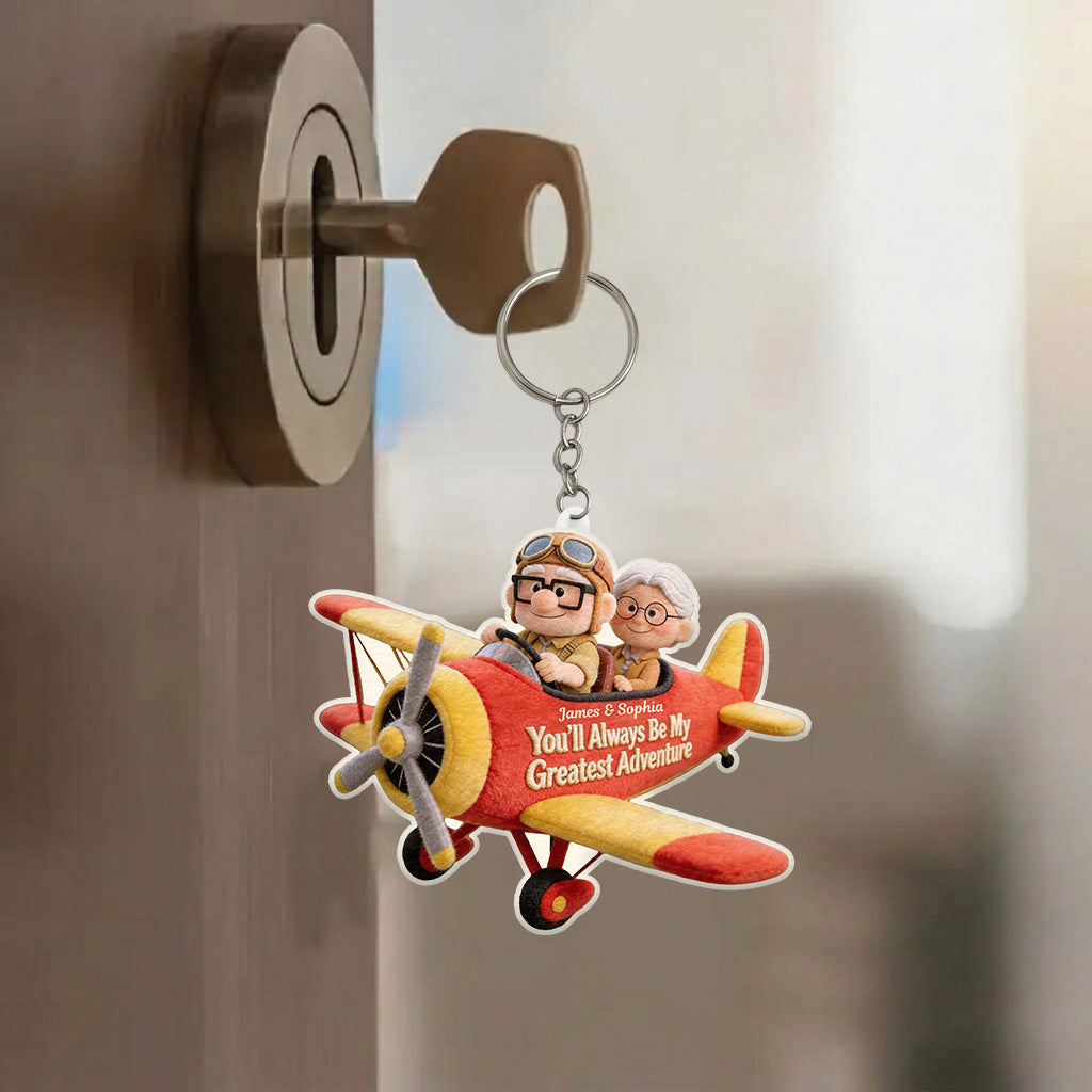My Greatest Adventure - Personalized Up Movie Couple Plush Keychain