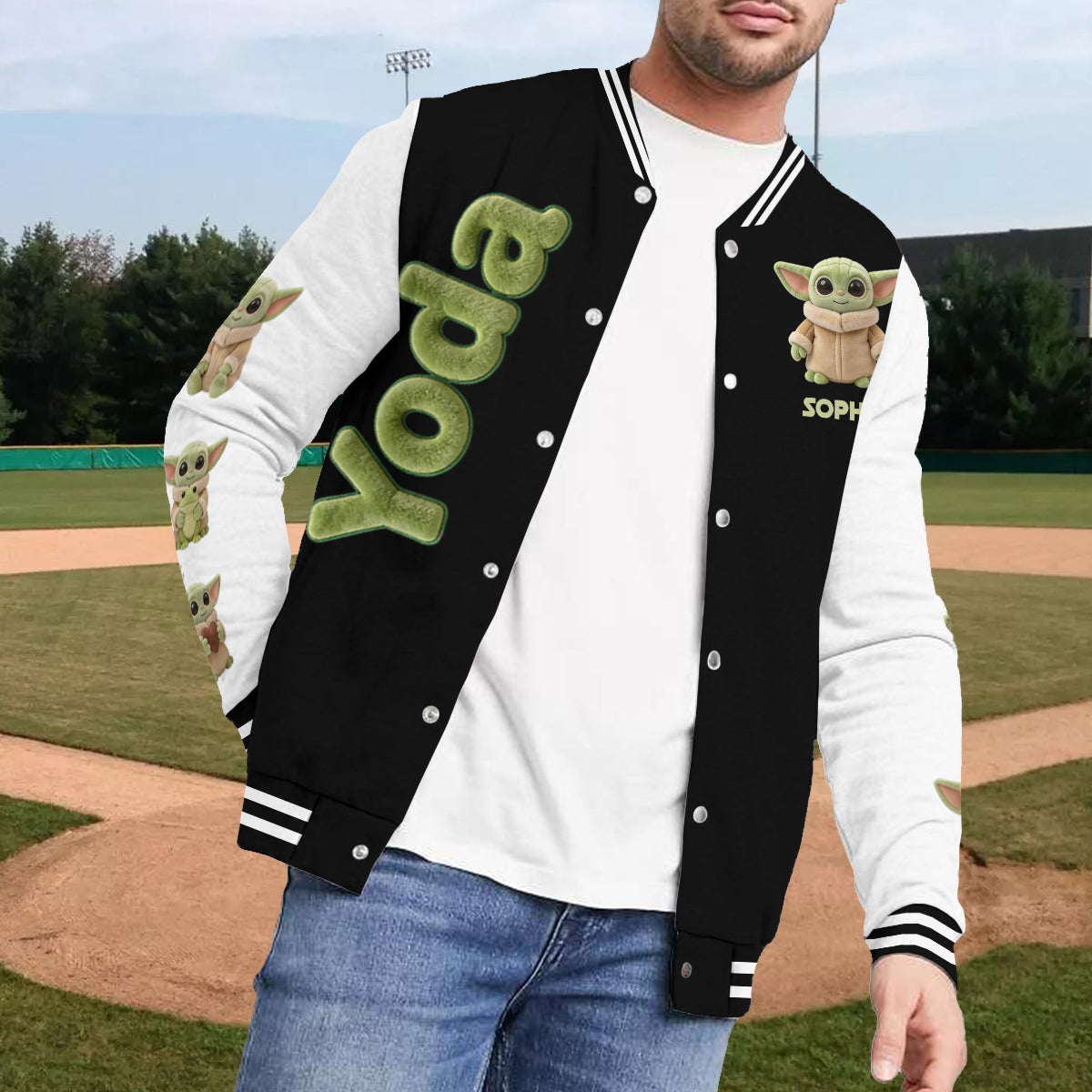 Cute Baby - Personalized The Force Varsity Jacket