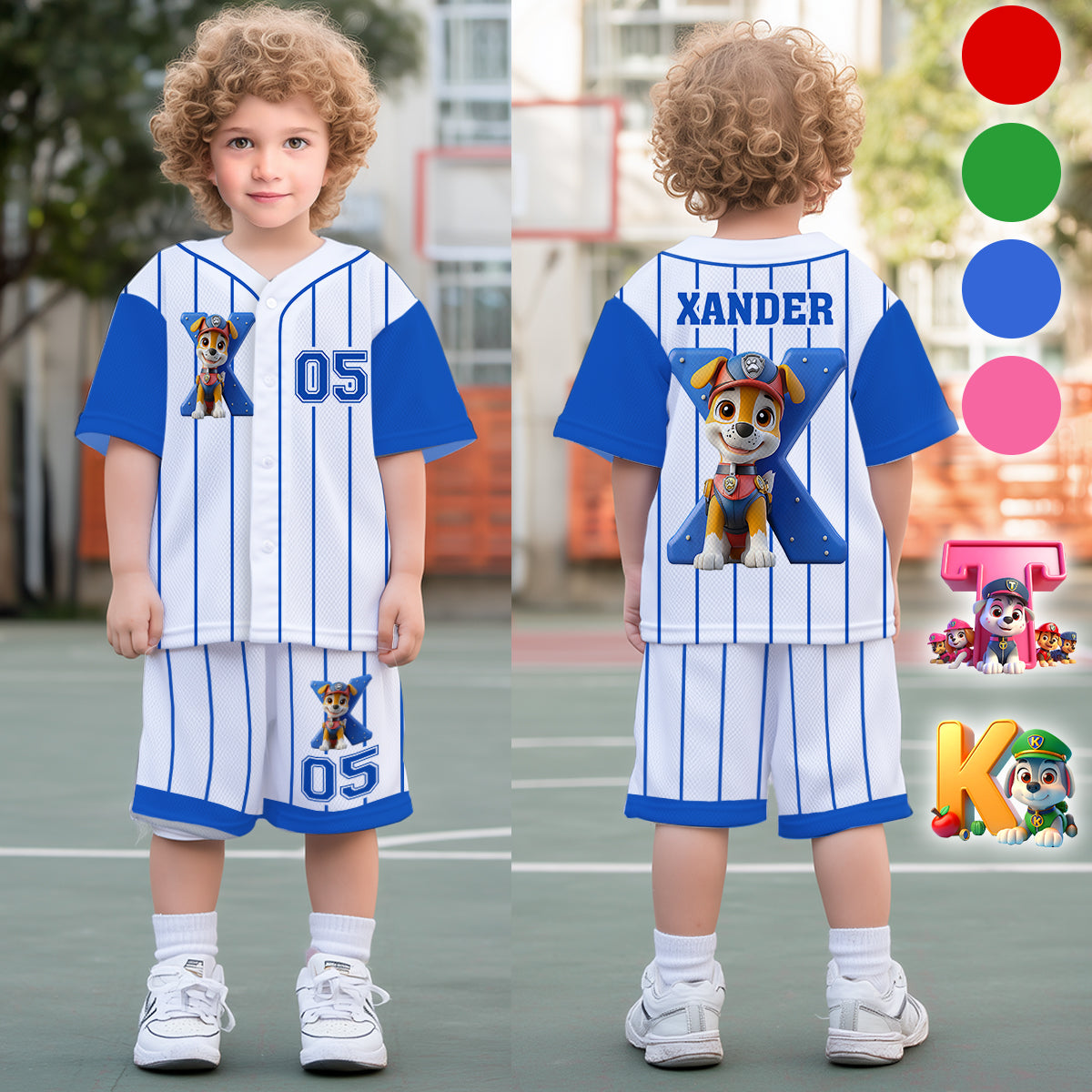 No Job Is Too Big, No Pup Is Too Small - Personalized Paw Patrol Kid Jersey Shirt & Shorts