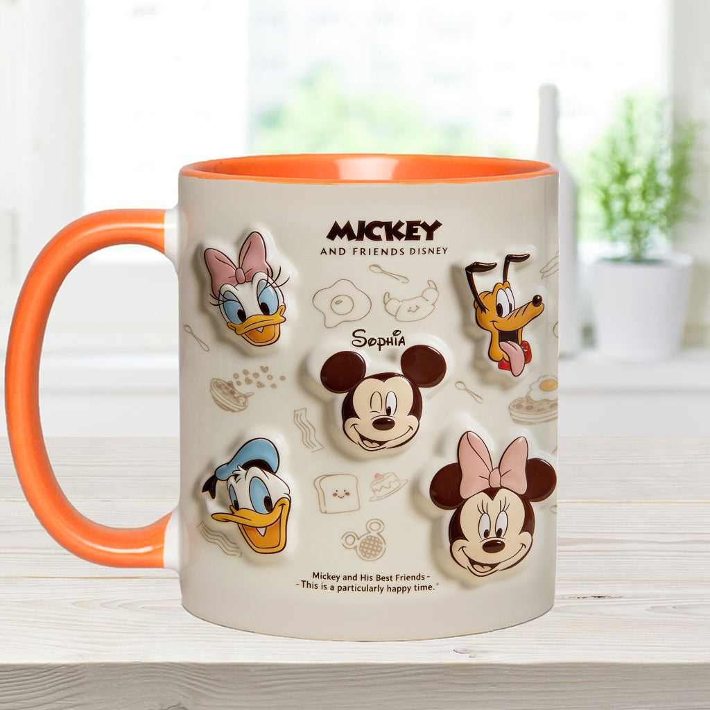Friends Happy Time - Personalized Mouse Accent Mug & Coaster