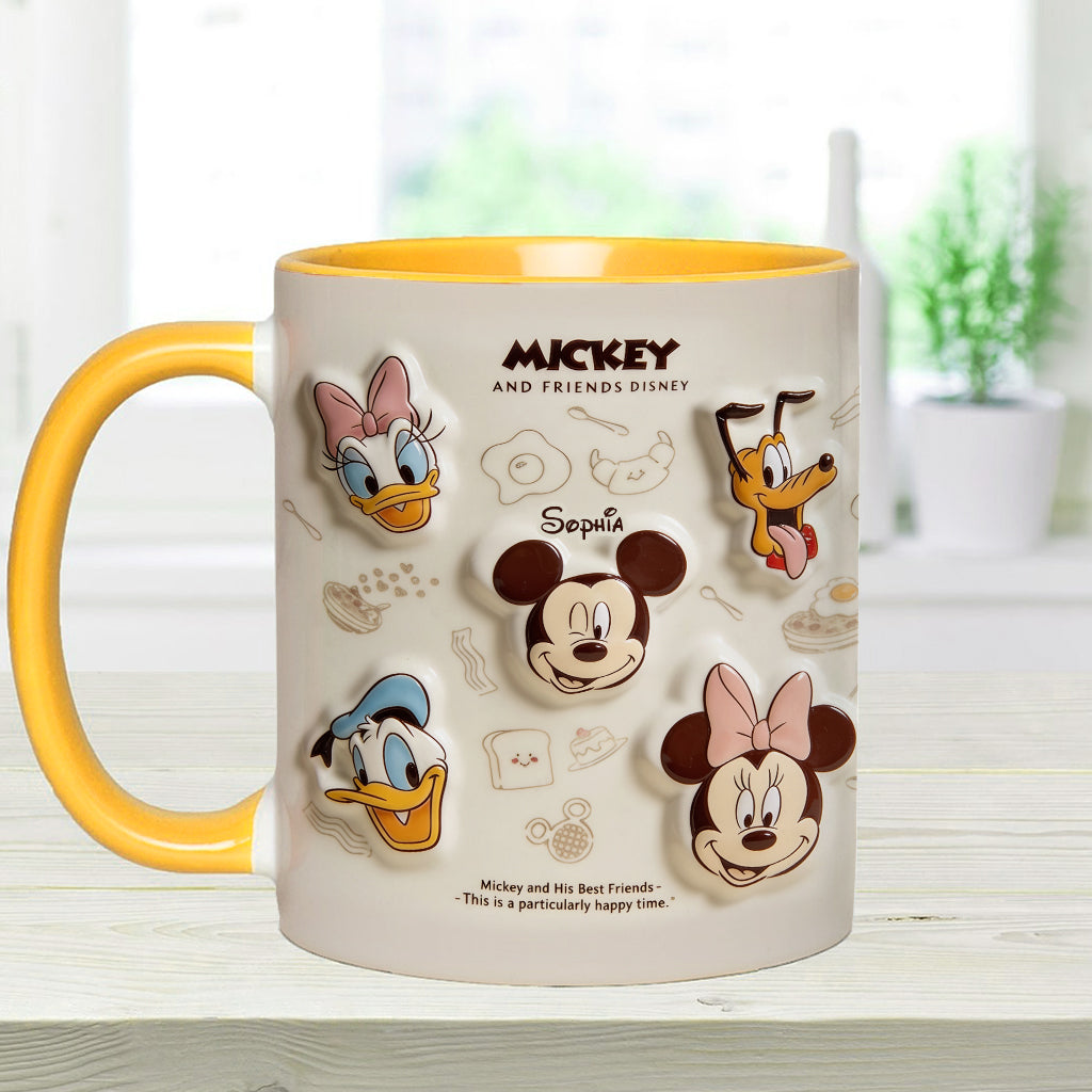 Friends Happy Time - Personalized Mouse Accent Mug & Coaster