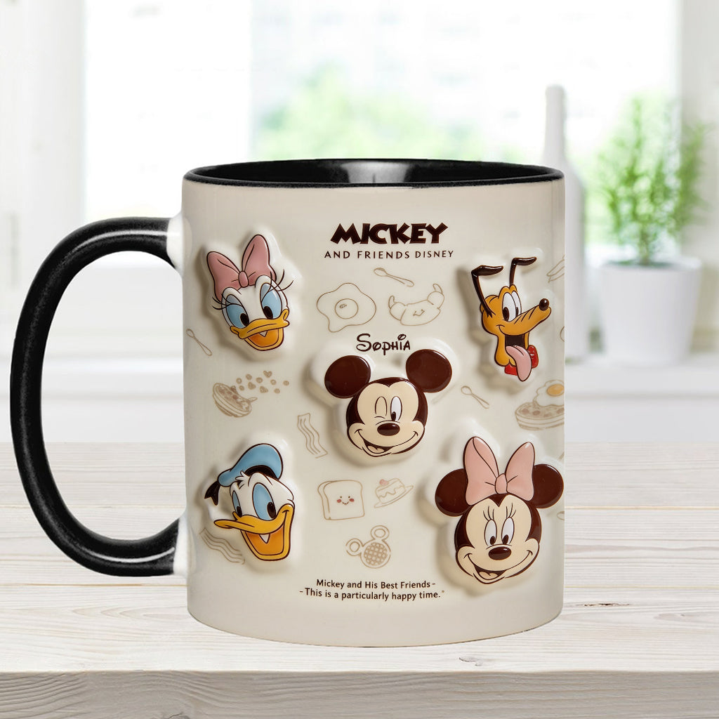 Friends Happy Time - Personalized Mouse Accent Mug & Coaster