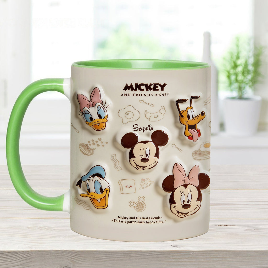 Friends Happy Time - Personalized Mouse Accent Mug & Coaster