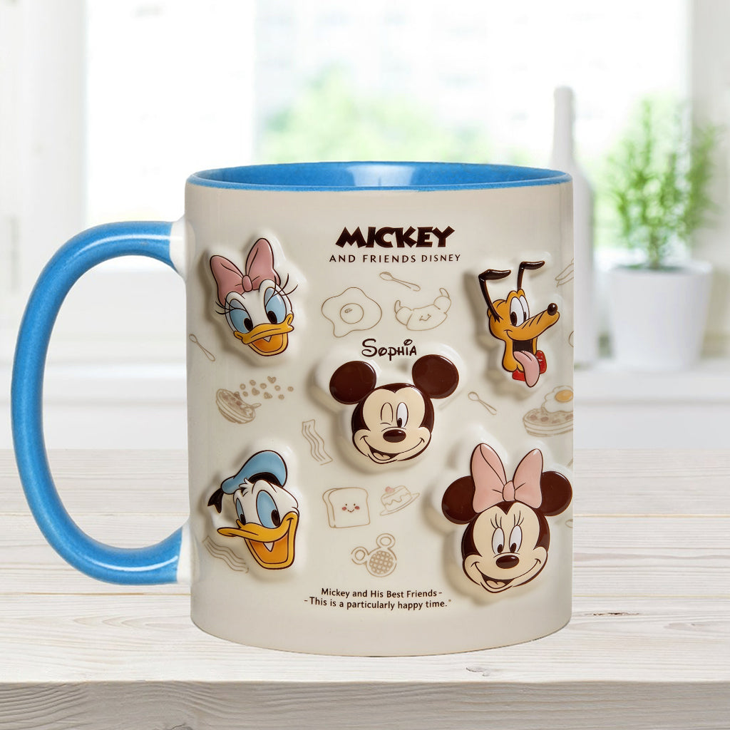 Friends Happy Time - Personalized Mouse Accent Mug & Coaster