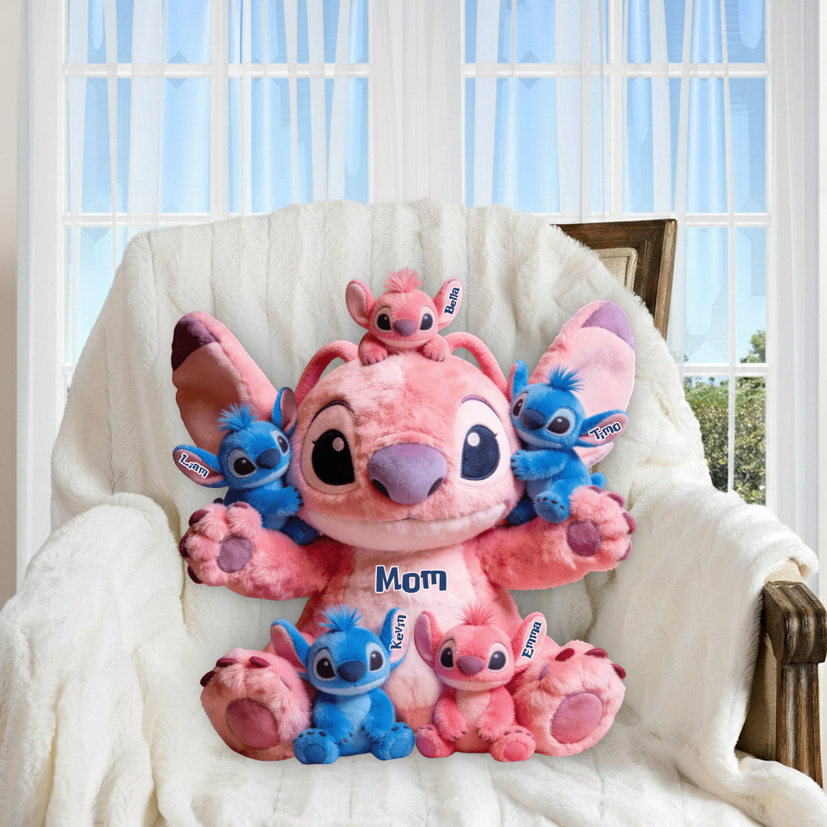 Ohana Means Family - Gift For Mom - Personalized Ohana Premium Faux Fur Pillow